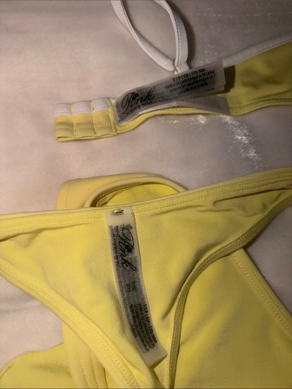 Frankie’s Bikini’s x Victoria’s Secret PINK Yellow Bikini Set, size small